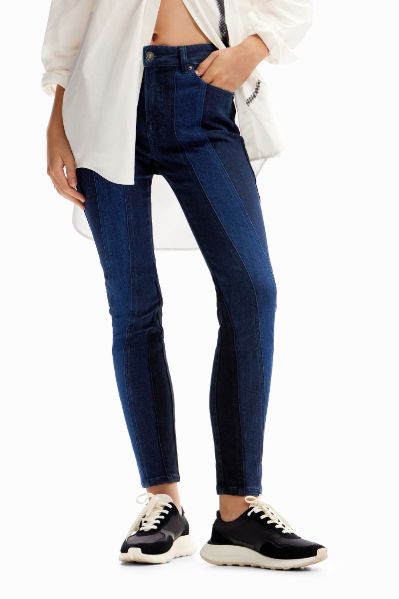Desigual - Seamed Pull-Up Skinny Jeans