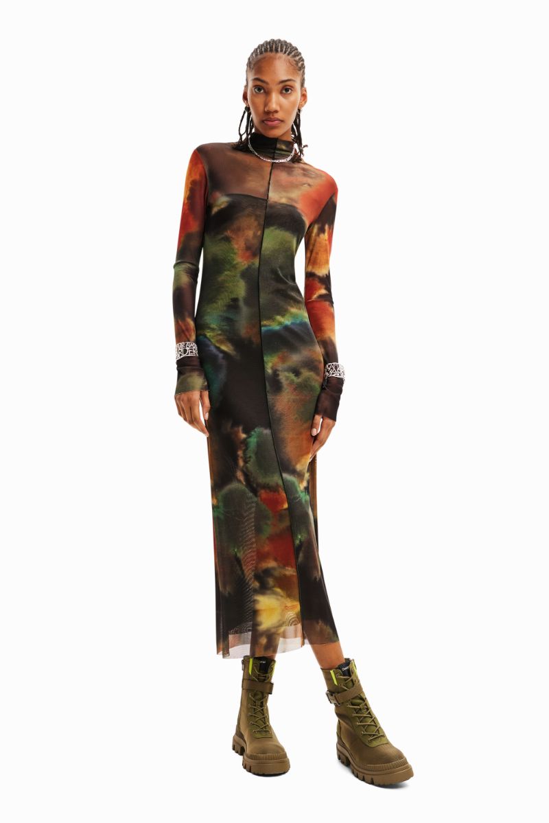 Desigual - Watercolour Midi Dress