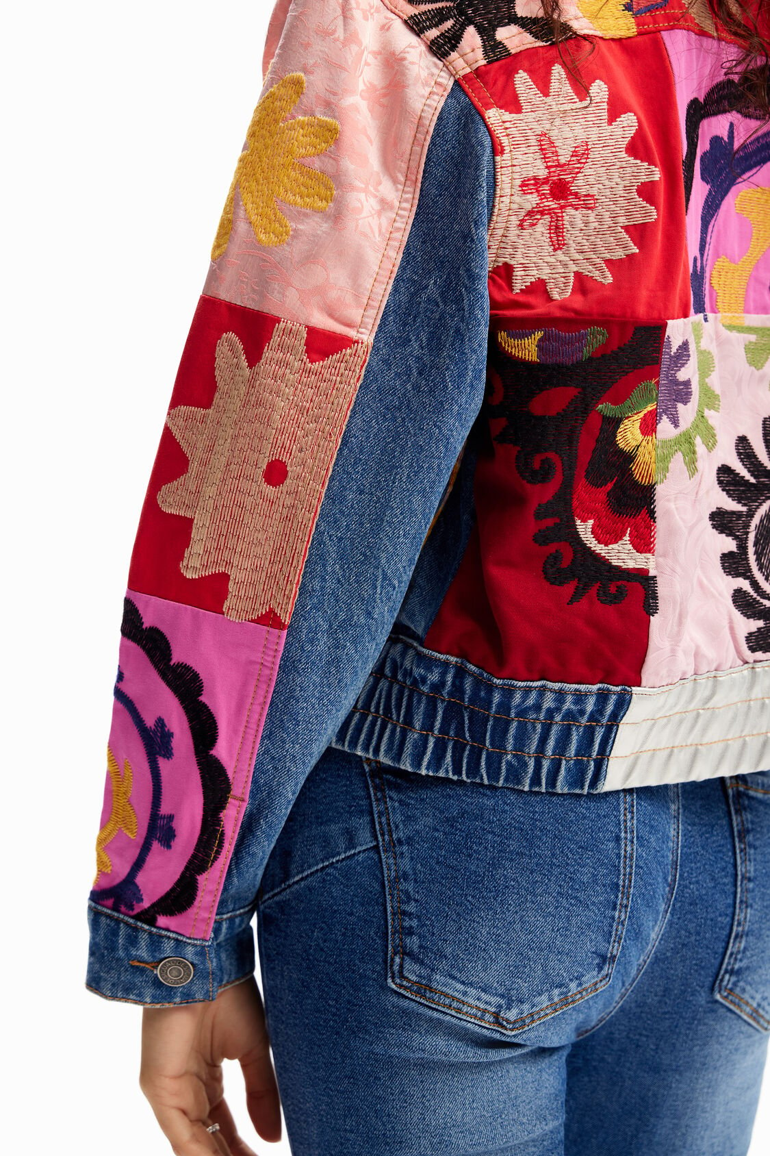 Desigual - Short Patchwork Denim Jacket