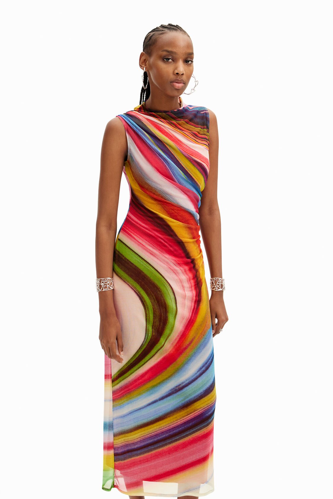 Desigual - Tulle Wave Midi Dress