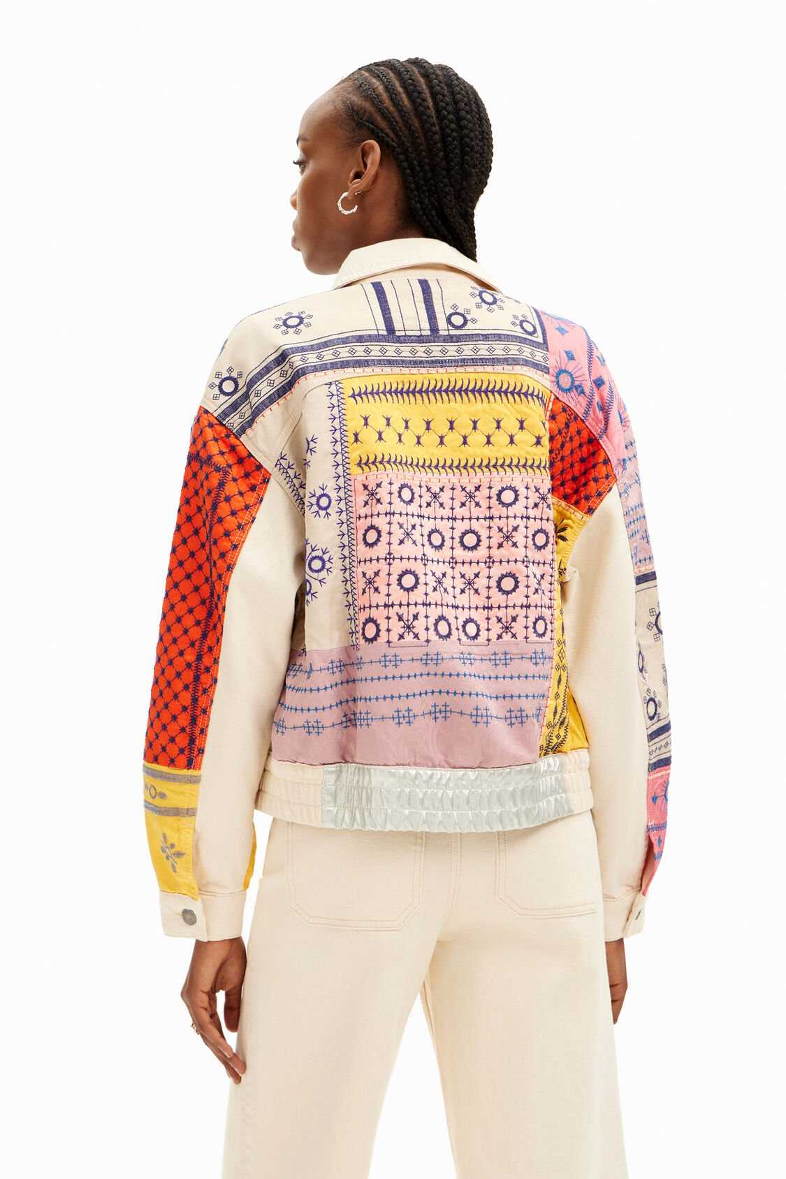 Desigual - Short Embroidered Denim Jacket