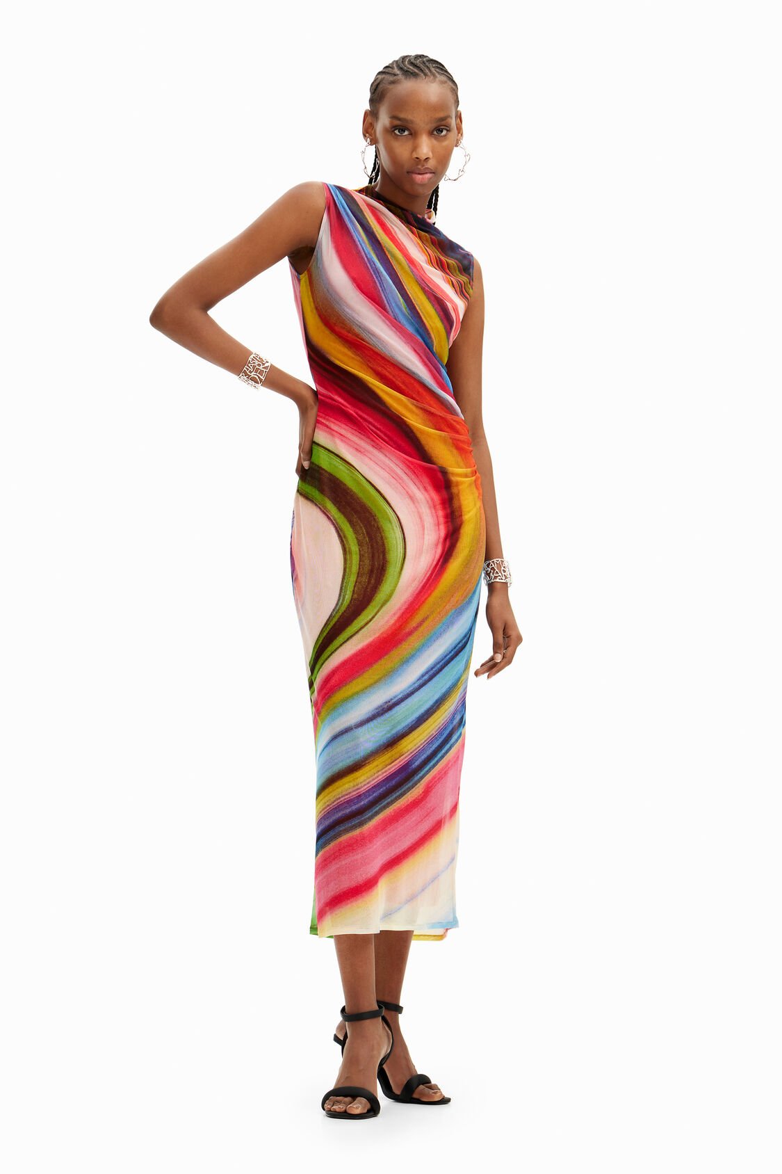 Desigual - Tulle Wave Midi Dress