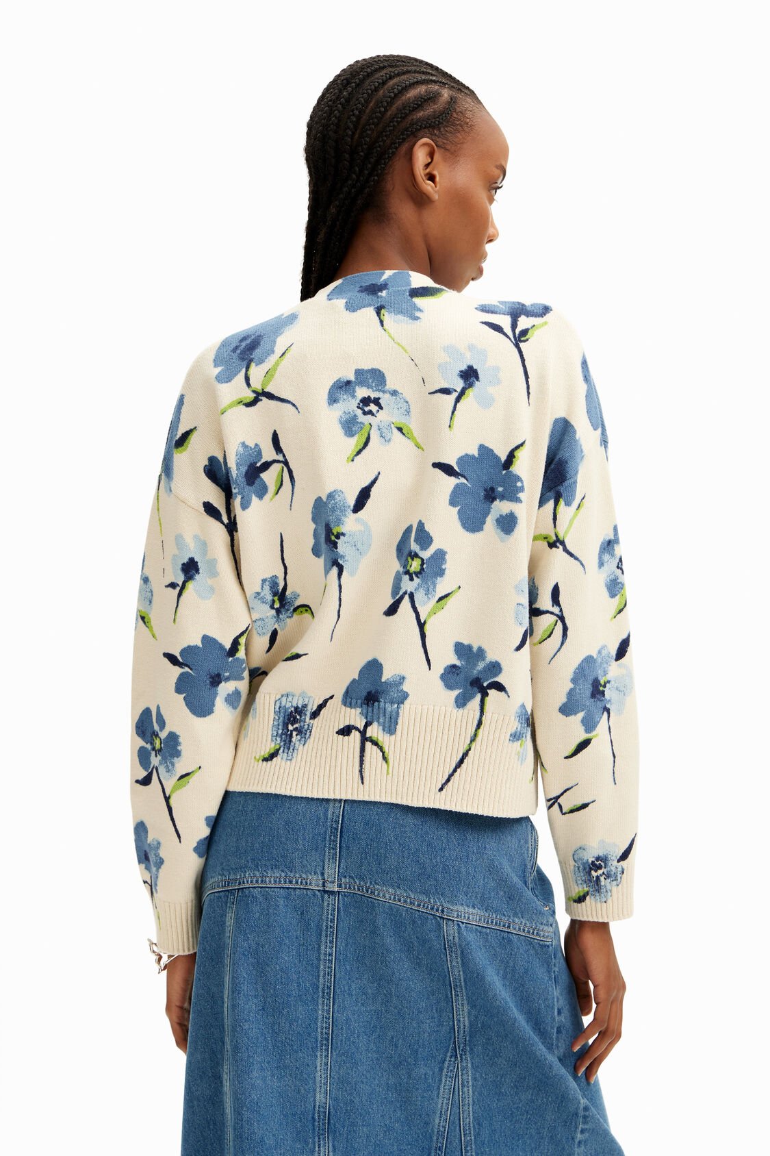 Desigual - Oversized Floral Cardigan