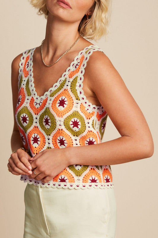 King Louie - Janis Top Fray Crochet Top