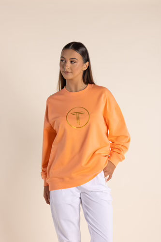 Two T's - Traditional Sweater in Mandarine