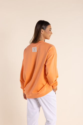 Two T's - Traditional Sweater in Mandarine