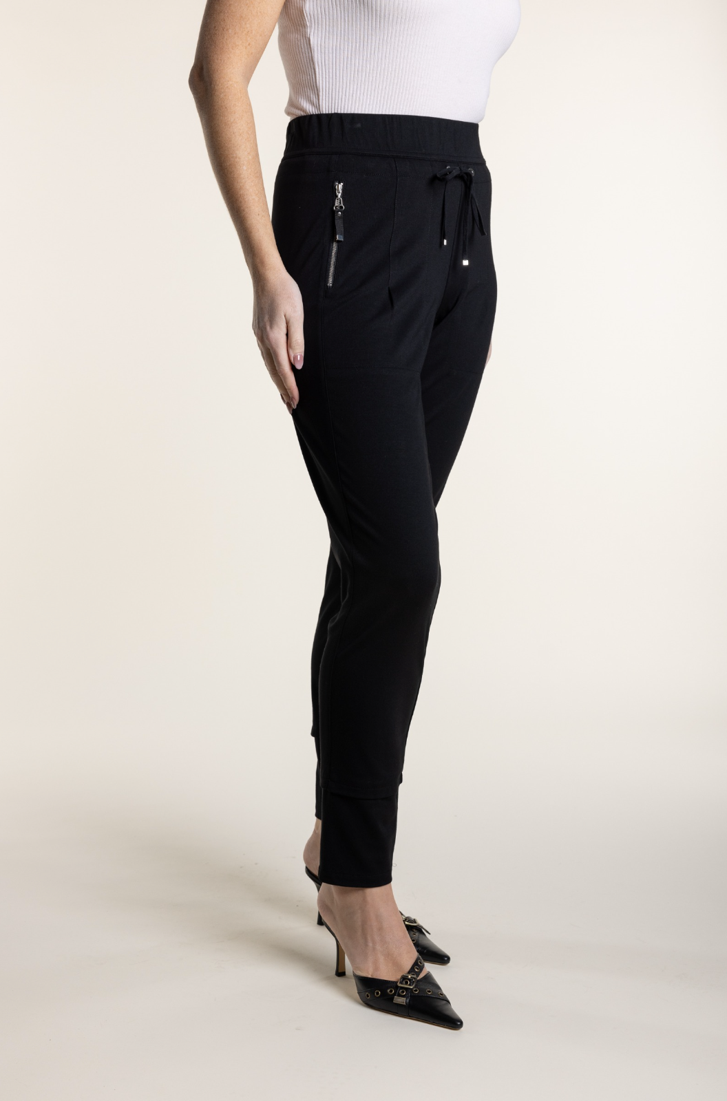 Two T's - Zip Panel Rib Pants