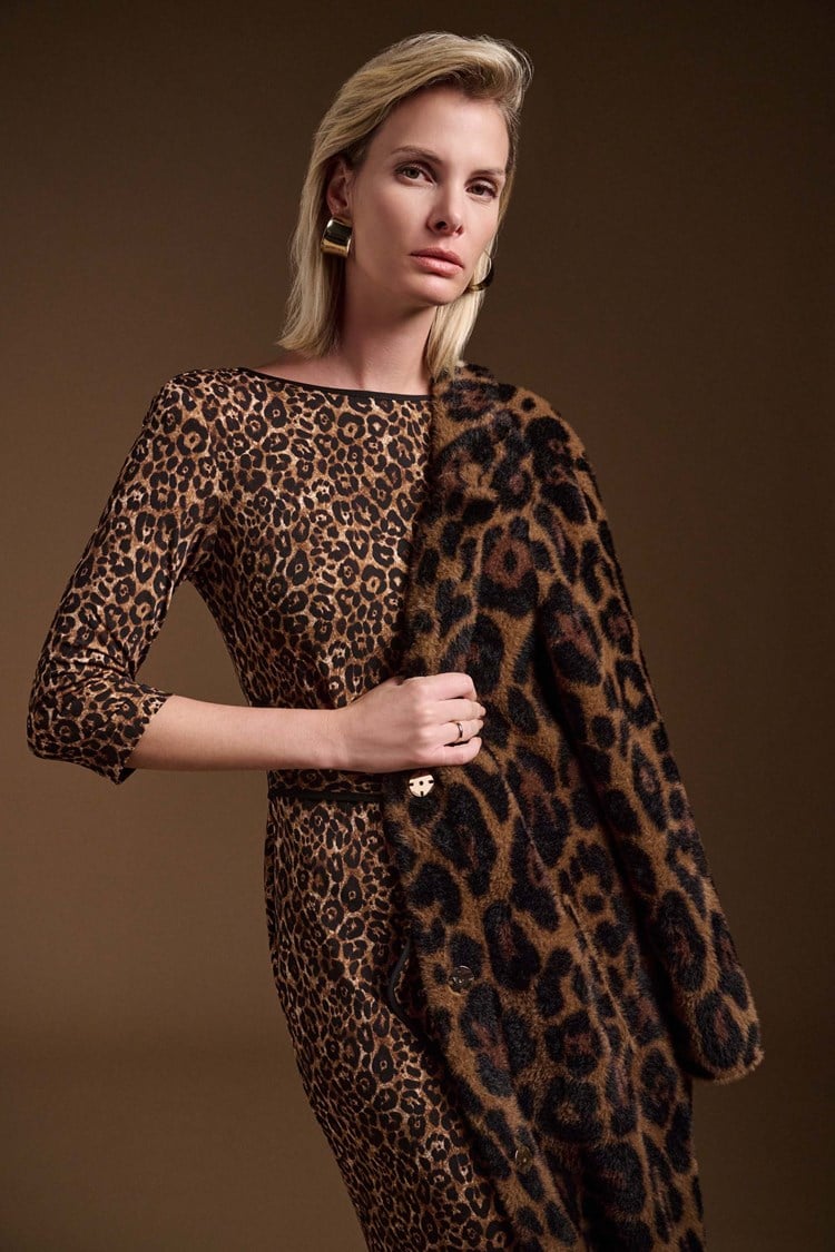 Joseph Ribkoff - Silky Knit Animal Print Sheath Dress