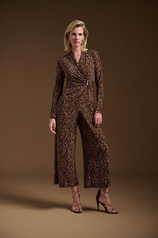 Joseph Ribkoff - Siky Knit Animal Print Culotte Jumpsuit