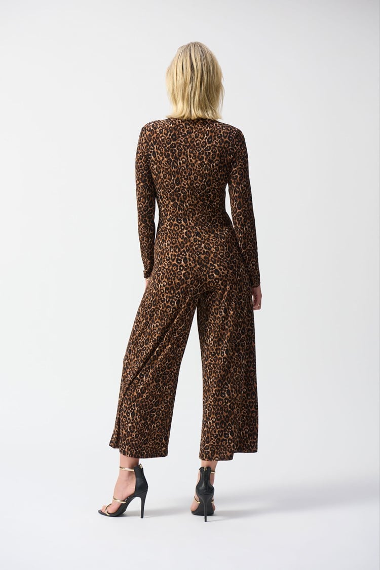 Joseph Ribkoff - Siky Knit Animal Print Culotte Jumpsuit