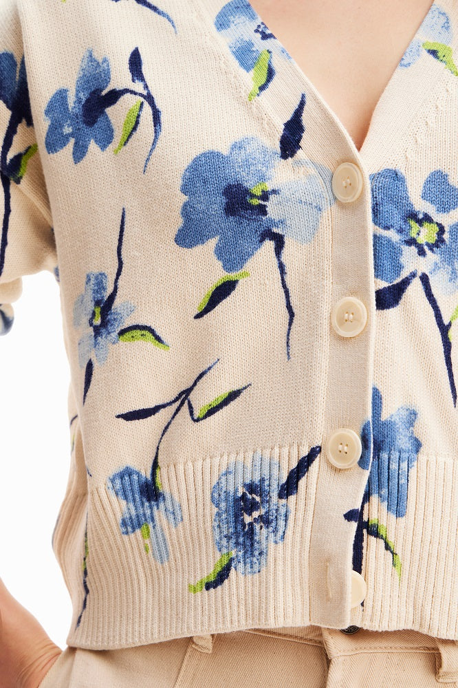 Desigual - Oversized Floral Cardigan