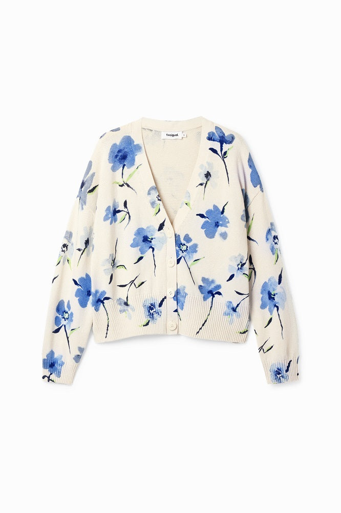 Desigual - Oversized Floral Cardigan