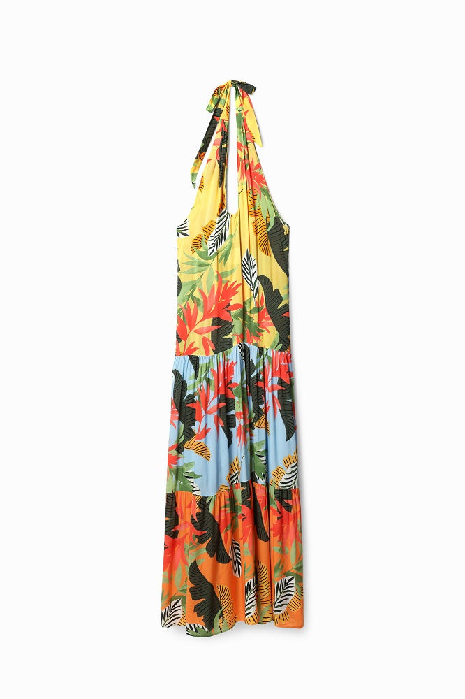 Desigual - Tropical Halter Neck Maxi Dress