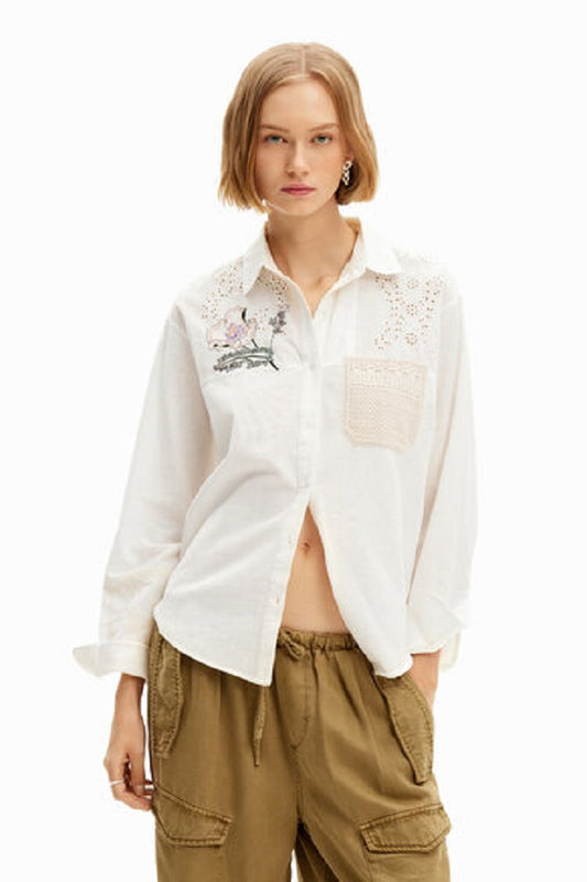 Desigual - Crochet Linen Shirt