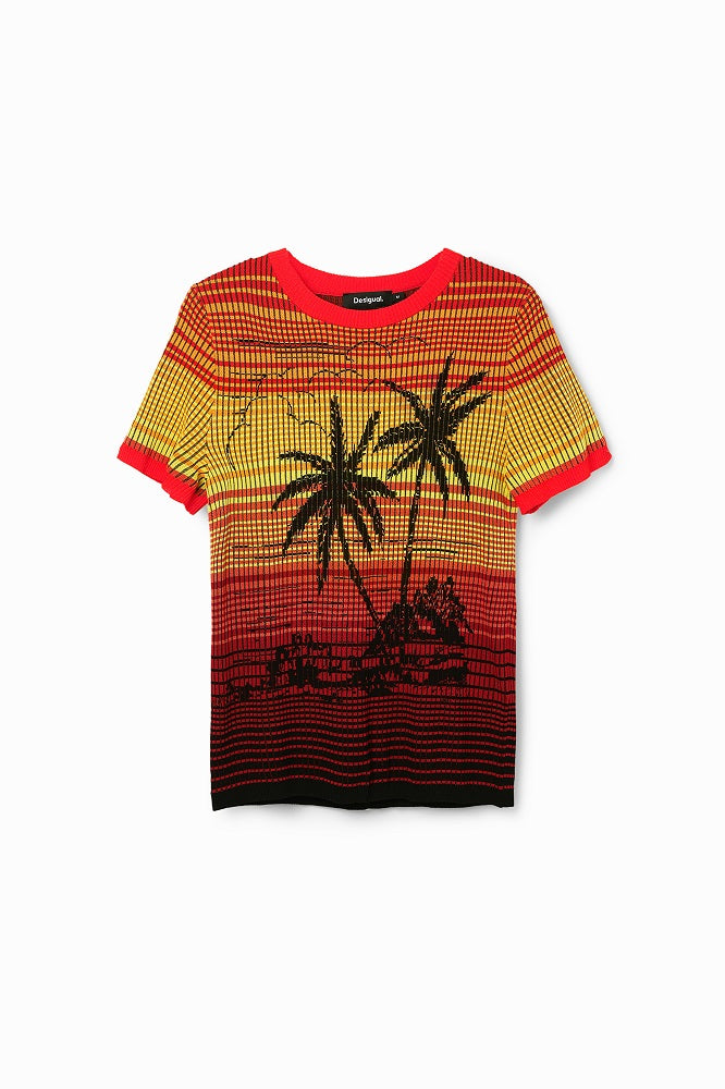 Desigual - Knit Palm Tree T-Shirt