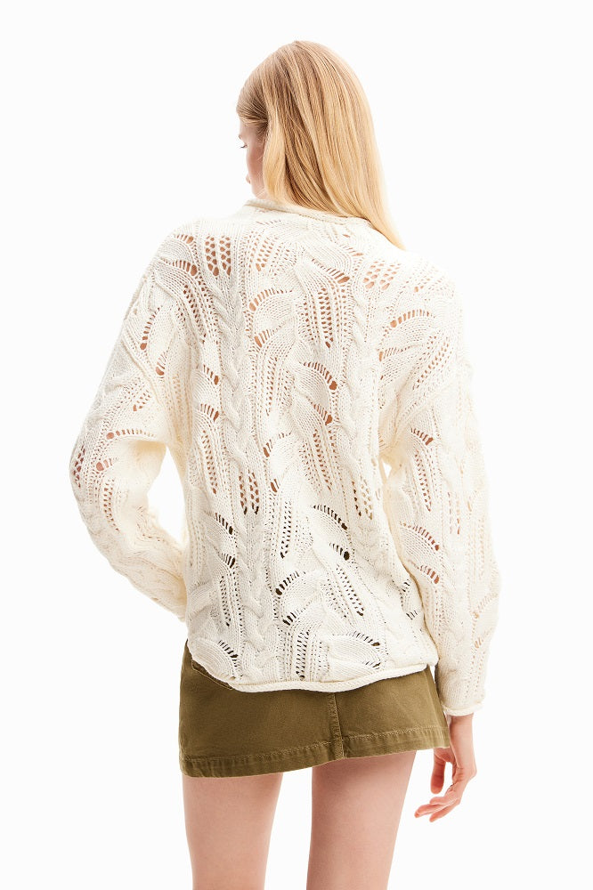 Desigual - Oversize Openwork Pullover