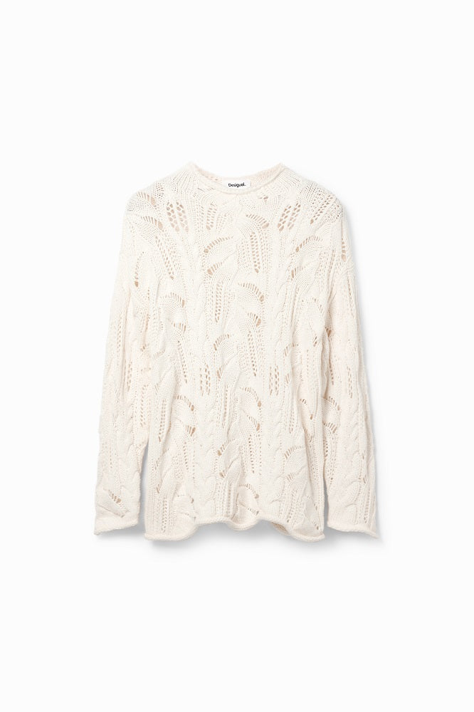 Desigual - Oversize Openwork Pullover