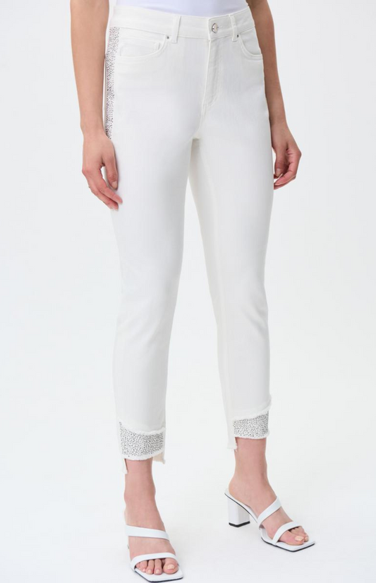 Joseph Ribkoff - White Bling Jeans