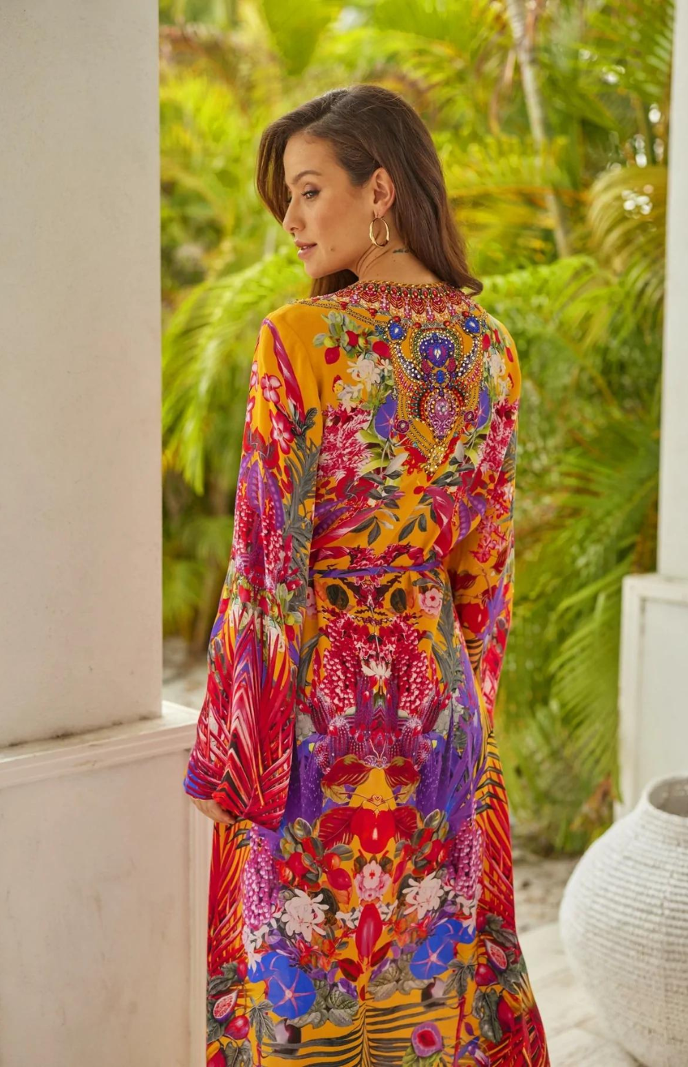 Czarina - 'Tropical Sunset' Wrap Dress