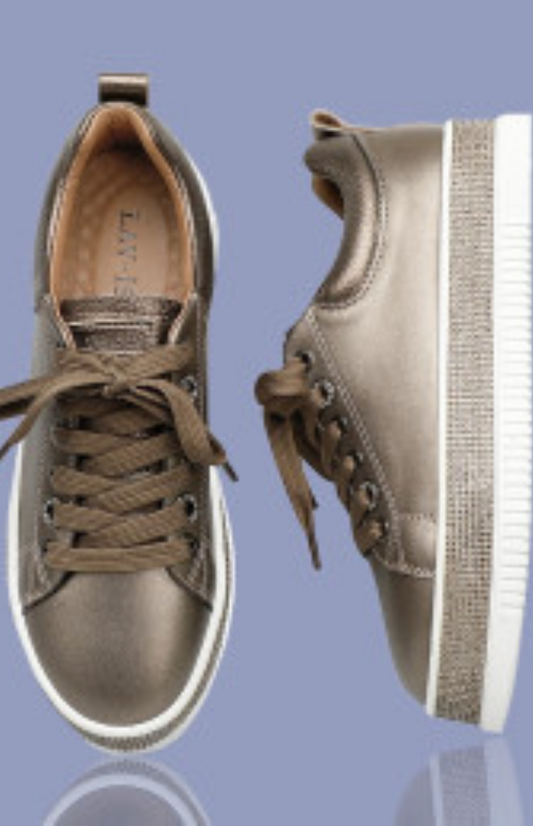 Lavish - Leather Bronze Crystal Sneaker